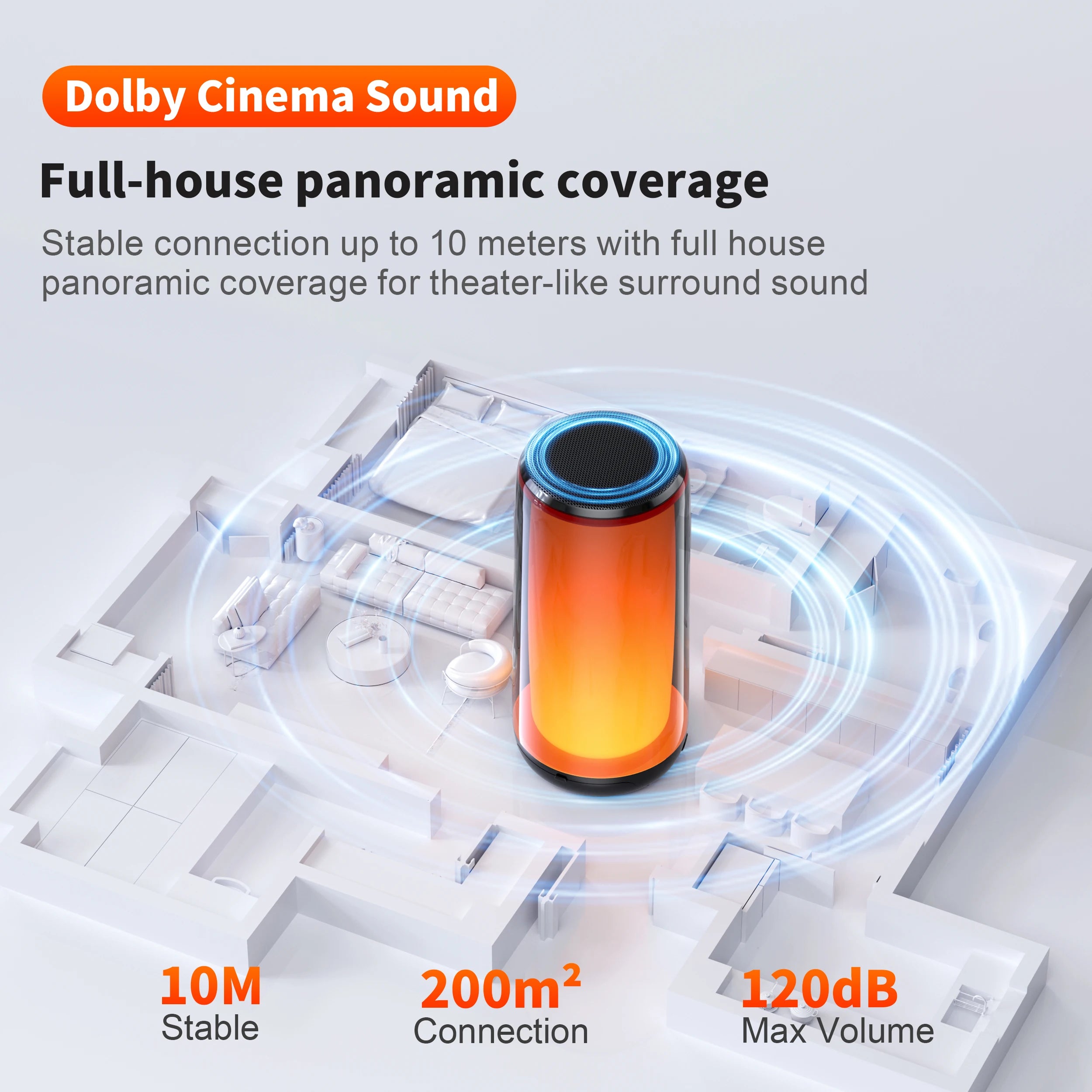 Bluetooth Speaker 12 kinds color lights Night Light Atmosphere Lamps 57MM Loudspeaker QERE Portable Speaker Dolby Cinema Soun