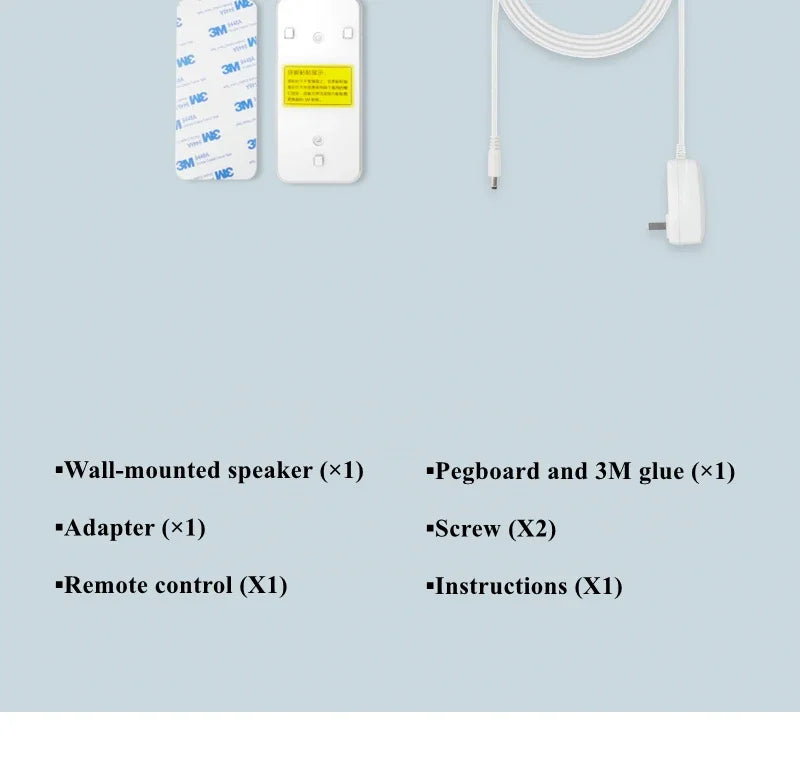 Home Multi-functional Bluetooth Speaker Wall-mounted Audio System Indoor Walls Are Non-porous and Suitable for Bedrooms and Shop