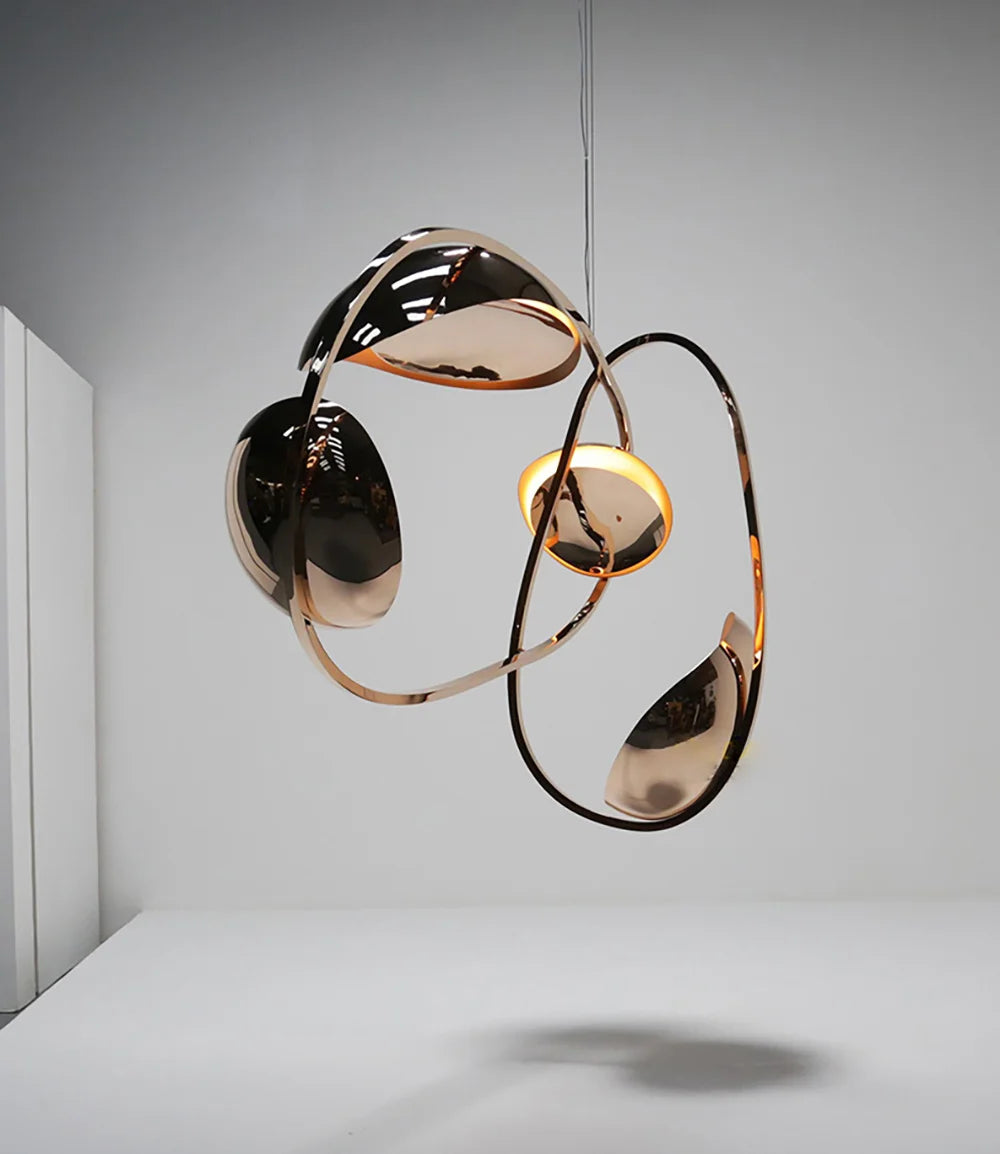Modern LED home interior lighting ceiling chandelier, metal lustre, dimmable, suitable for living room lighting