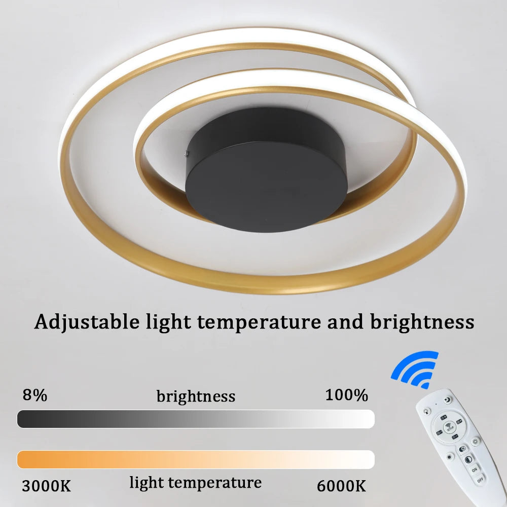 Modern Ceiling Light LED Chandelier Lamp Luminaire Living Dining Room Lighting Acrylic Surface Mounted Home Decor Indoor Fixture