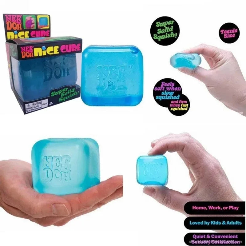 NeeDoh Nice Cube Firm Slow-Rise Sensory Fidget - Desk Stress Ball