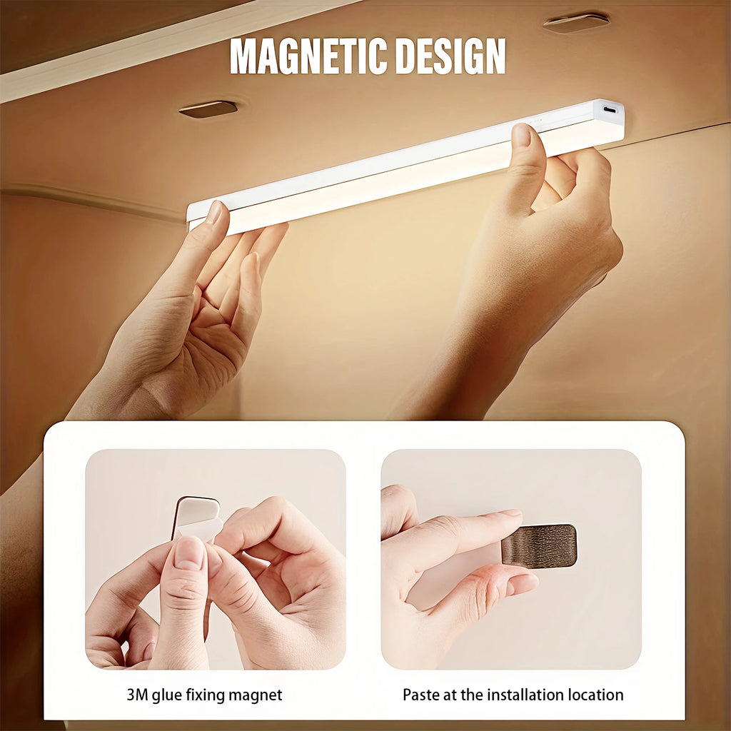 LED Smart Night Light Wireless Auto-Sensing Backlit Safety Light for Bedroom Closet Cabinet Stairway Home Lighting