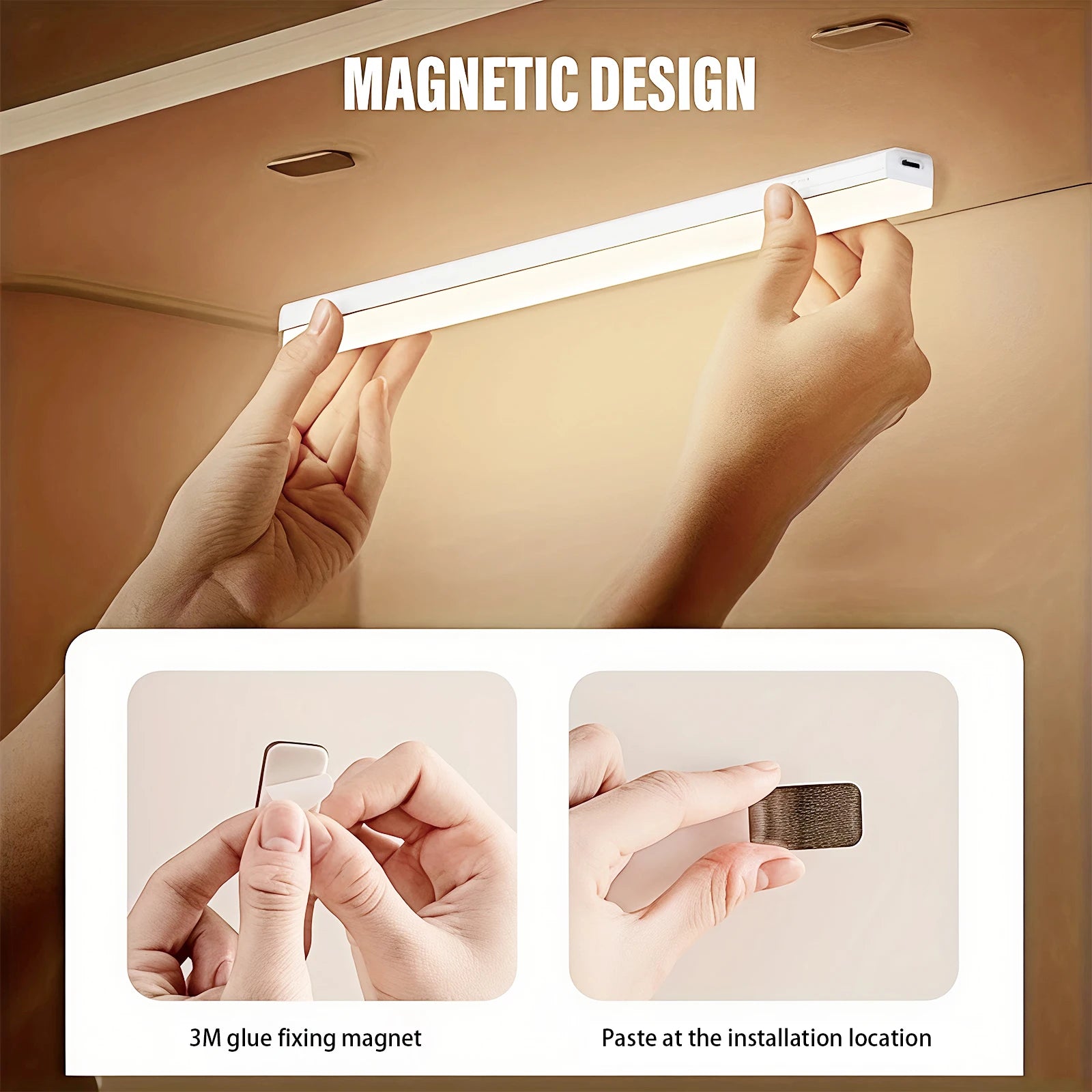 LED Smart Night Light Wireless Auto-Sensing Backlit Safety Light for Bedroom Closet Cabinet Stairway Home Lighting