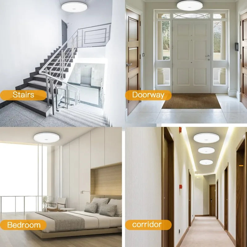 Motion Sensor Ceiling Light Radar Sensor LED Light Smart Lamp 220V/110V For Corridor Entrance Human Motion Ceiling Lamp Panel