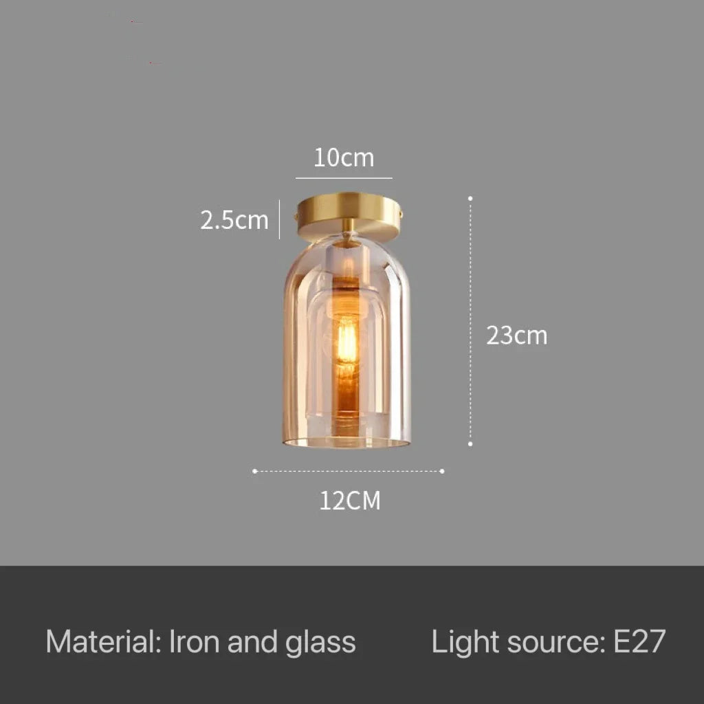 Nordic Modern Glass Ceiling Lamp Bedroom Bedside Restaurant Kitchen Bar Island  Hanging Led Chandelier Lights Indoor Lighting