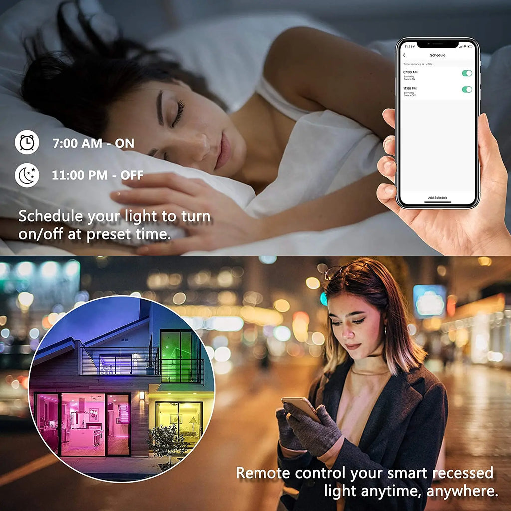 Smart WiFi LED Wall Lamp Indoor outdoor with Alexa Remote Control  RGBCW Wall Light for House Porch Front Door