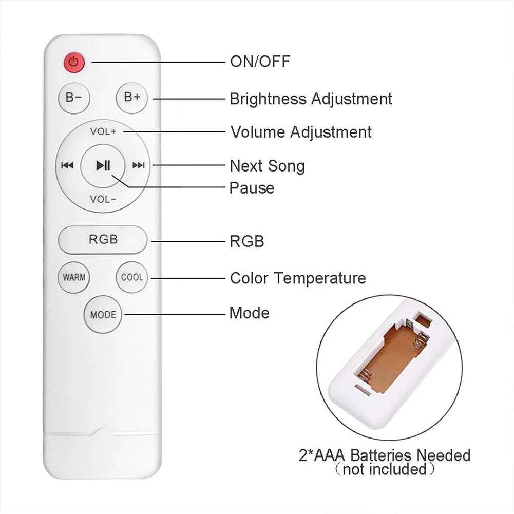 LED Ceiling Light Smart RGB Lighting APP Bluetooth Speaker Music Lamps Dimmable Chandeliers For Home Bedroom with Remote Control