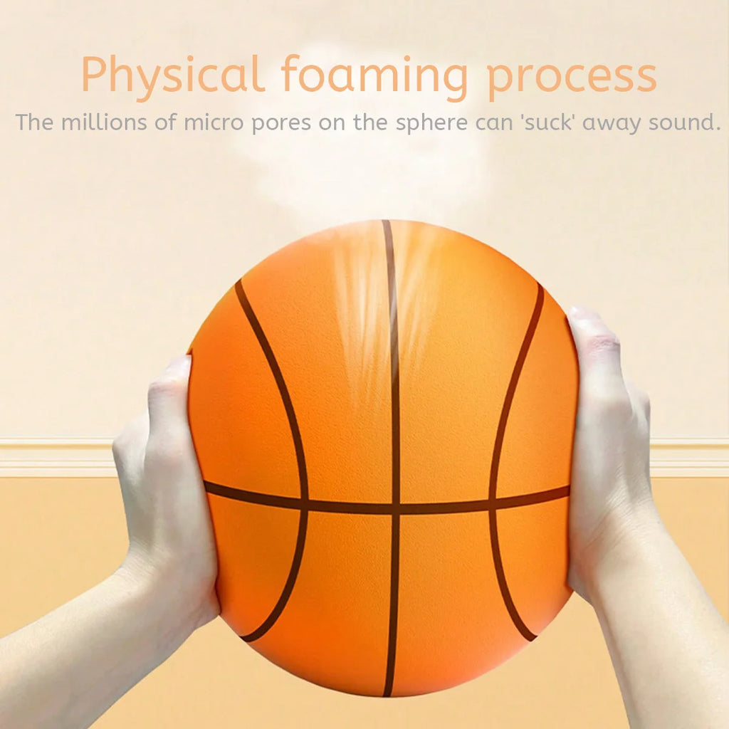 Indoor and Outdoor Leisure Sports Silent Basketball Elastic Low Noise Durable Sponge Basketball Single Pack
