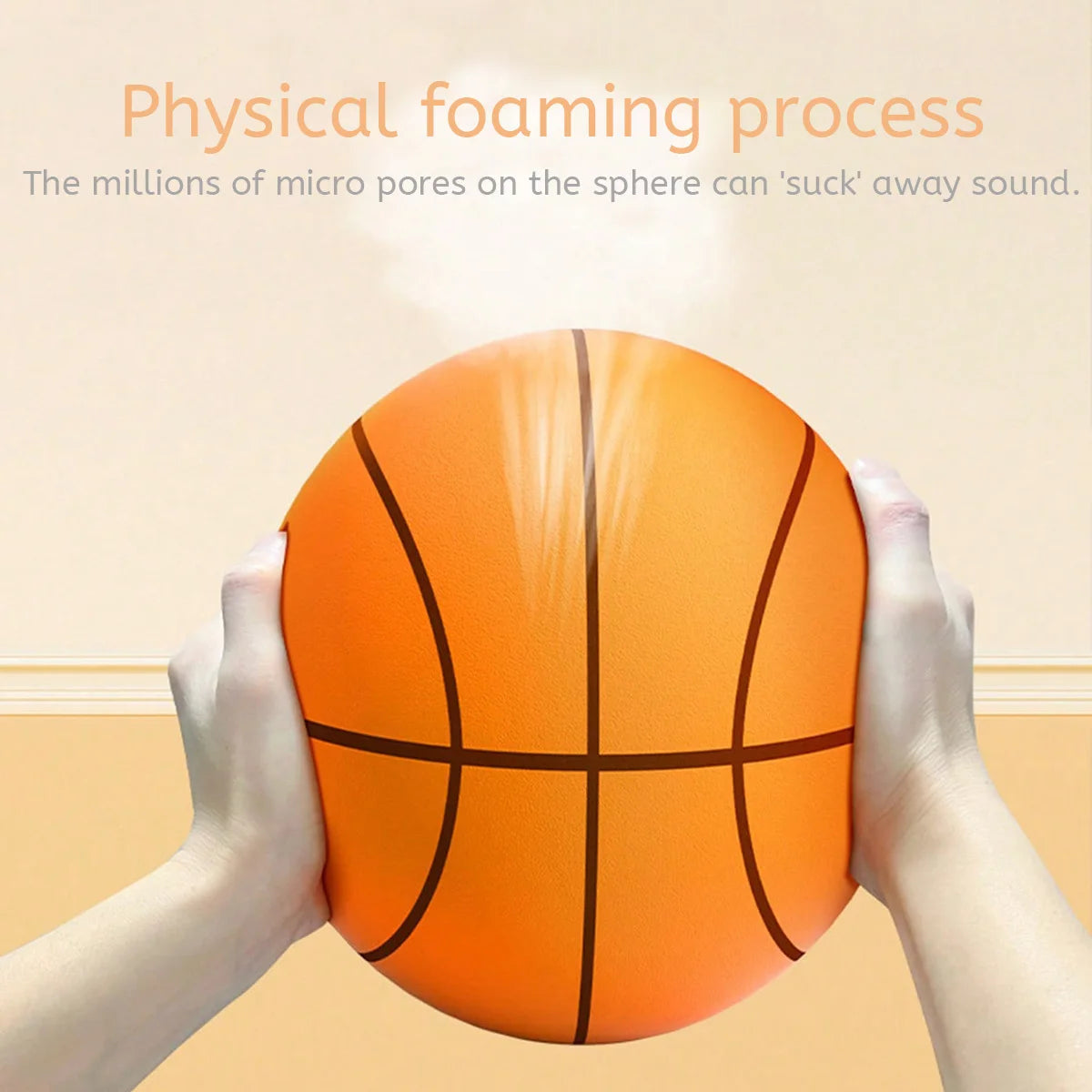 Indoor and Outdoor Leisure Sports Silent Basketball Elastic Low Noise Durable Sponge Basketball Single Pack