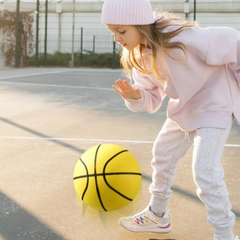 【YY26】18/21/24cm Bouncing Mute Ball Indoor Silent Basketball With Hoop High-Resilience Lightweight Mini Basketball Kids Gifts