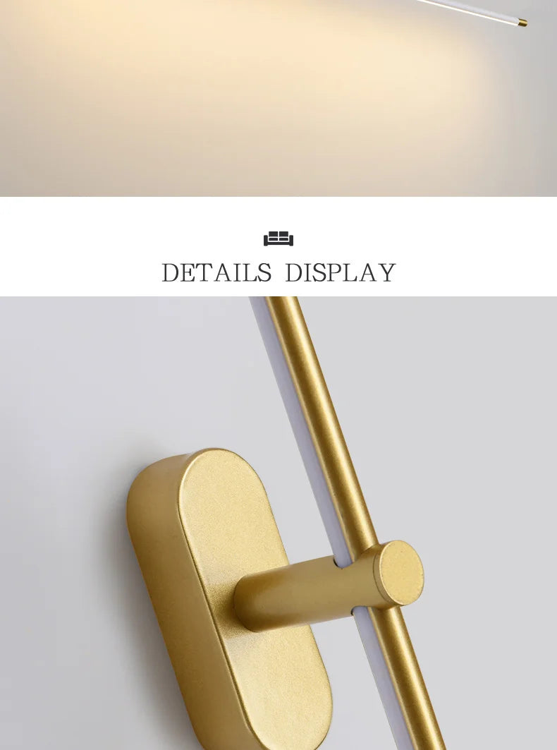 Modern Led Mirror lights lamp for mirror bathroom wall lamp sconce Length680/980mm White/Black/Gold Color Finished