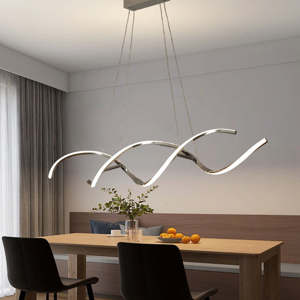 Modern chandelier Lights Simple Dining Room Lights Kitchen Long led Chandelier Living Room Pendant Lamp Home Decoration Lighting