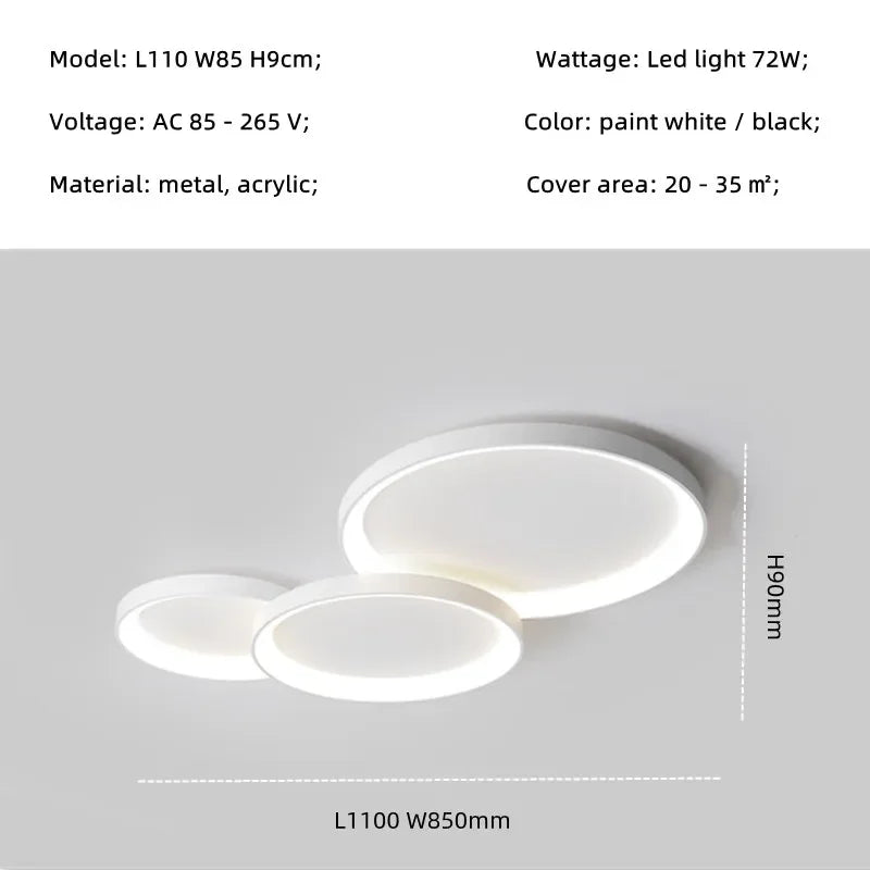 Modern Round Smart Led Ceiling Lamp Lighting Living Room Bedroom Dimmable Simple Ceiling Lights Home Decor Lighting Lamp Fixture