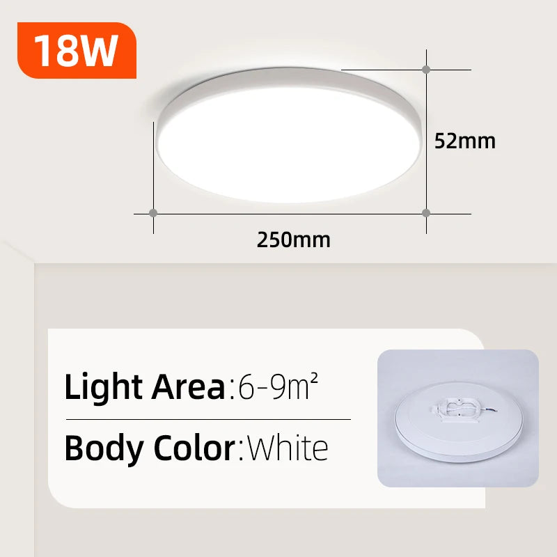 Modern Ceiling Lamp 220V Dustproof Led  Ultra-thin Ceiling Chandelier for Indoor Living Room Bedroom Decorative Ceiling Light
