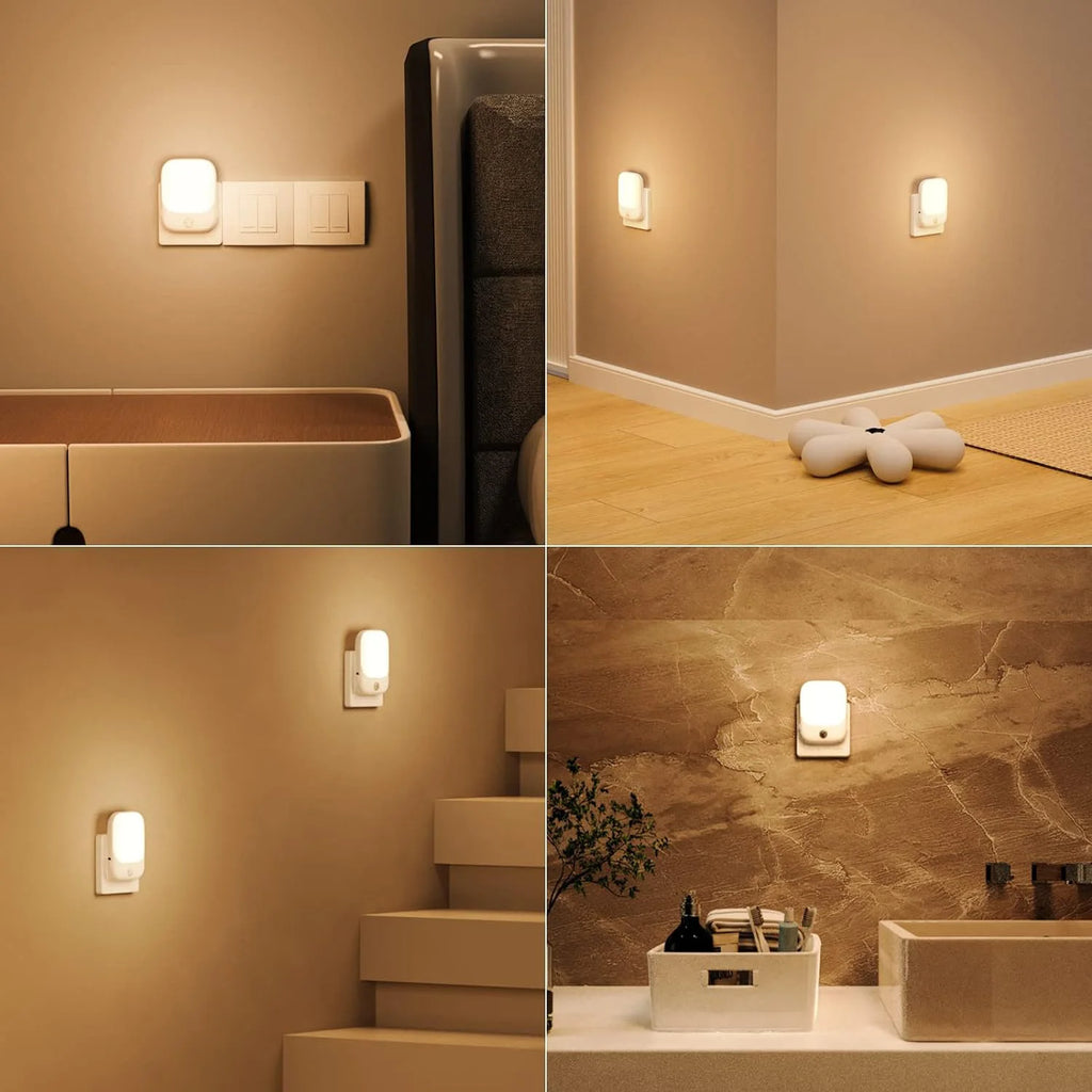 LED Motion Sensor Night Lights for Kids Bedroom Auto Dusk to Dawn Sensor Dimmable Wireless Cabinet Lamp