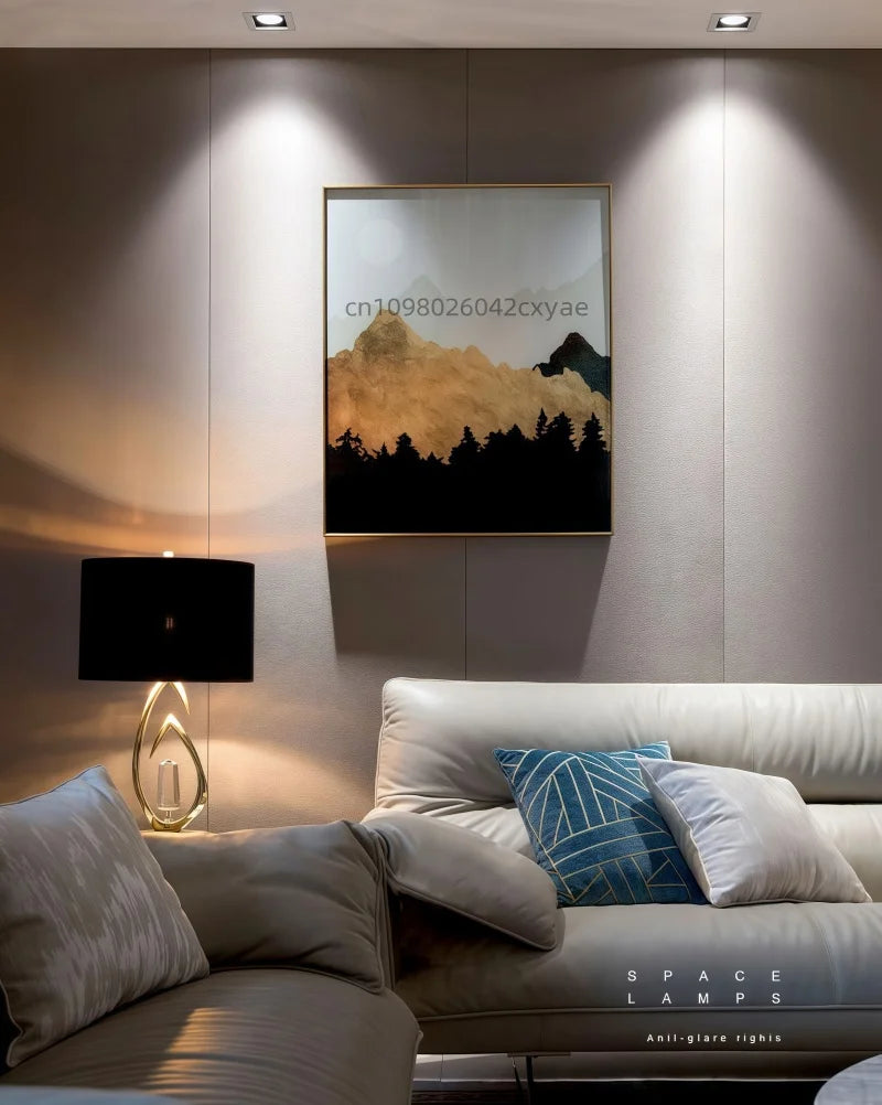 Dimmable LED downlights, COB spotlights, 10W, 20W, 30W, ceiling anti-glare, living room and kitchen indoor lighting