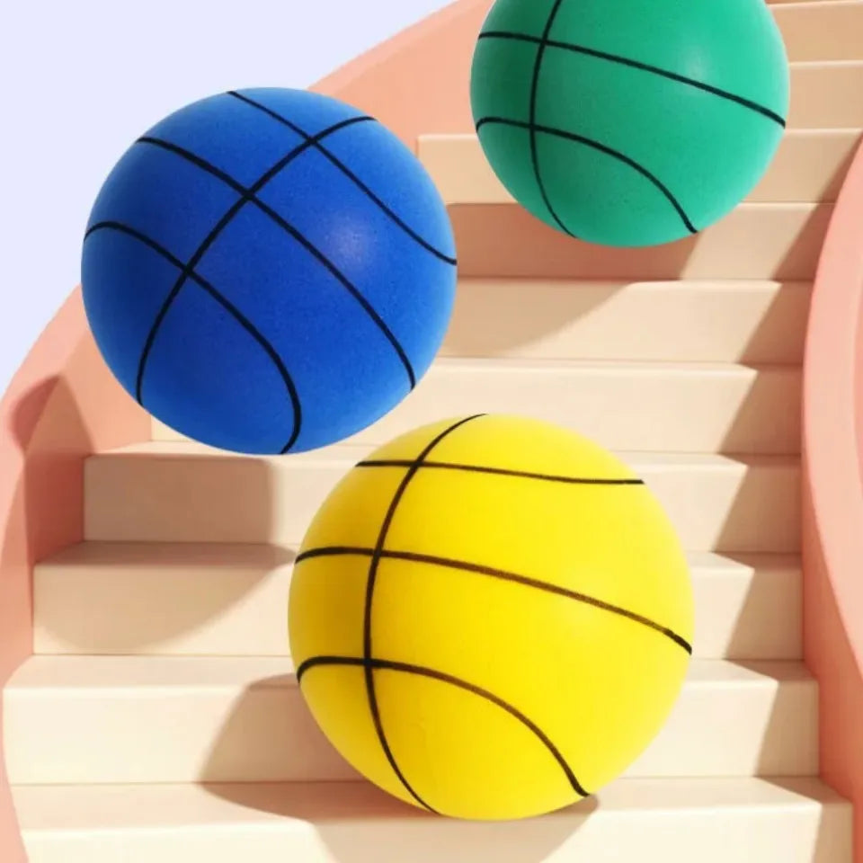 Bouncing Mute Ball Indoor Silent Basketball 18cm Foam Basketball Silent Soft Ball Bounce Basket Ball Toy Kids Sports Games Gift