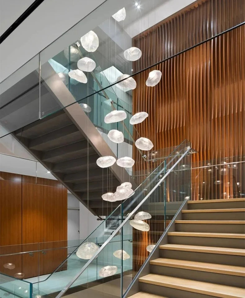 Modern Light Luxury Home Decoration LED Chandelier Staircase Light Living Room Chandelier Indoor Lighting