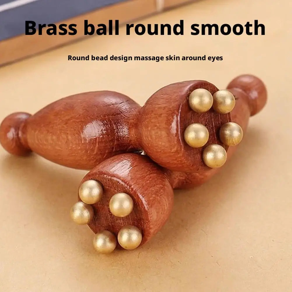 Facial massager tool Lotus Seedpod Shape Massager Sandalwood Face Eye Massage Tools Gua Sha Face Skin Care Massage Sticks