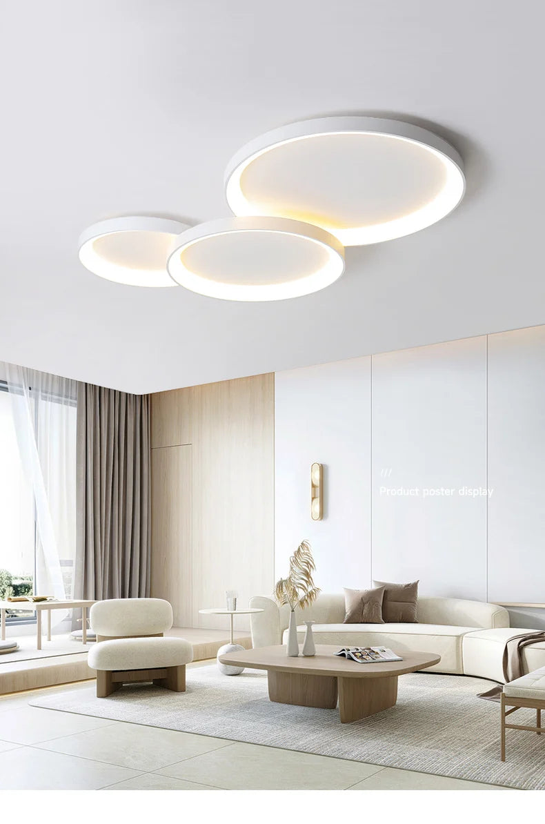 Modern Round Smart Led Ceiling Lamp Lighting Living Room Bedroom Dimmable Simple Ceiling Lights Home Decor Lighting Lamp Fixture