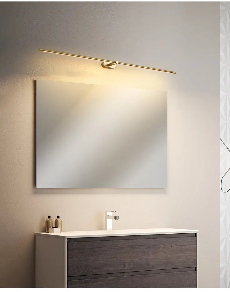 Modern Mirror LED Wall Lamps Minimalist Bathroom Wall Lamps For Bedroom Bedside Sconces Decorative Wall Mirrors Lighting Fixture