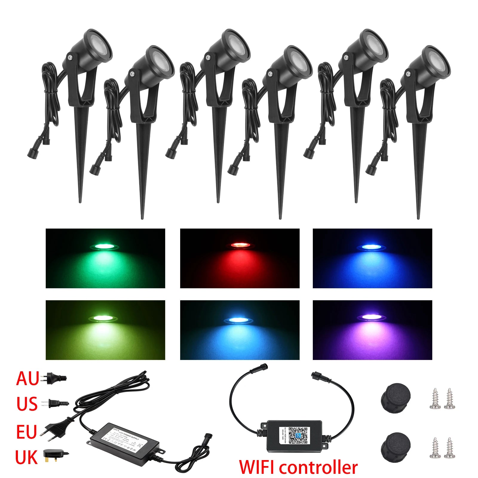 Magic Home/Alexa LED WIFI Smart Lights Pathway Lawn Yard Driverway Landscape Lamps DC12V RGB Function Color Garden Lighting