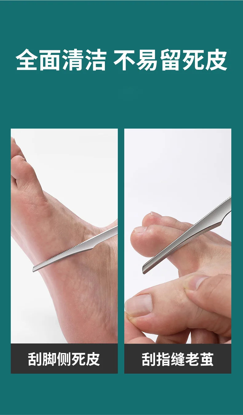 Stainless Steel Pedicure Knife Tools Professional Foot Scrubber Dead Skin Remover Exfoliating Foot Scraper Knife Foot Care Tool