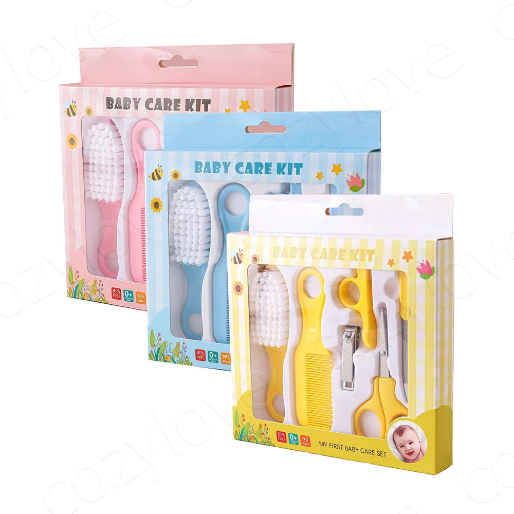 Baby Nail Care & Grooming Set with Clipper, Scissors, Brush, Comb for Newborns,Nail Trimmer Kit Healthcare Tools