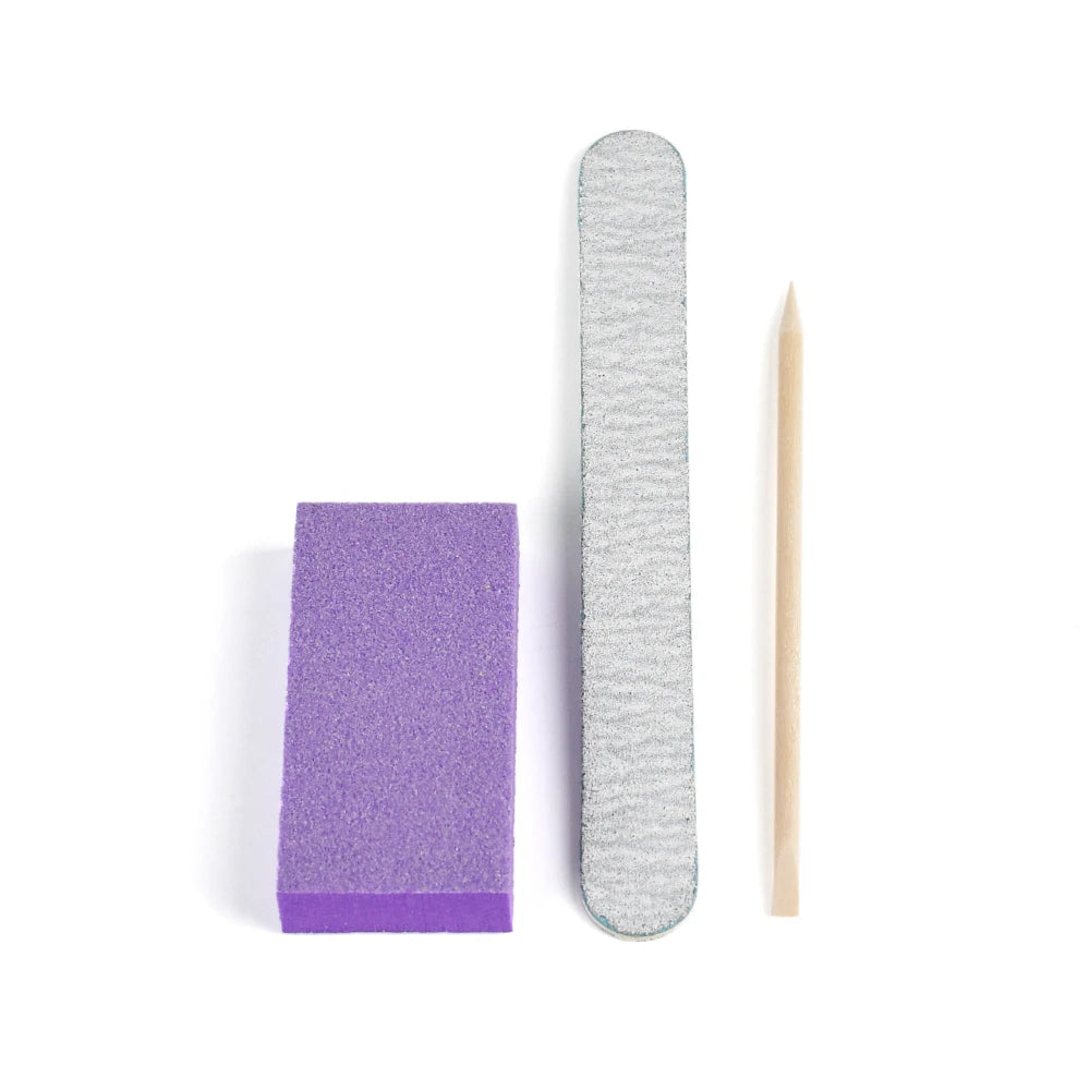 100 Sets Natural Nail Kits Disposable Manicure Kit  Salon Professional Pedicure Pedicura Nail File Set