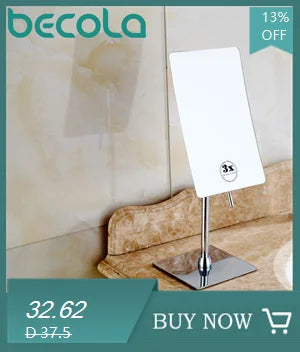 8 Inch Hotel Bathroom Extending Wall Makeup Mirror With 3x Magnification for Cosmetic or Shaving, 360 Swivel Mirrors Chrome