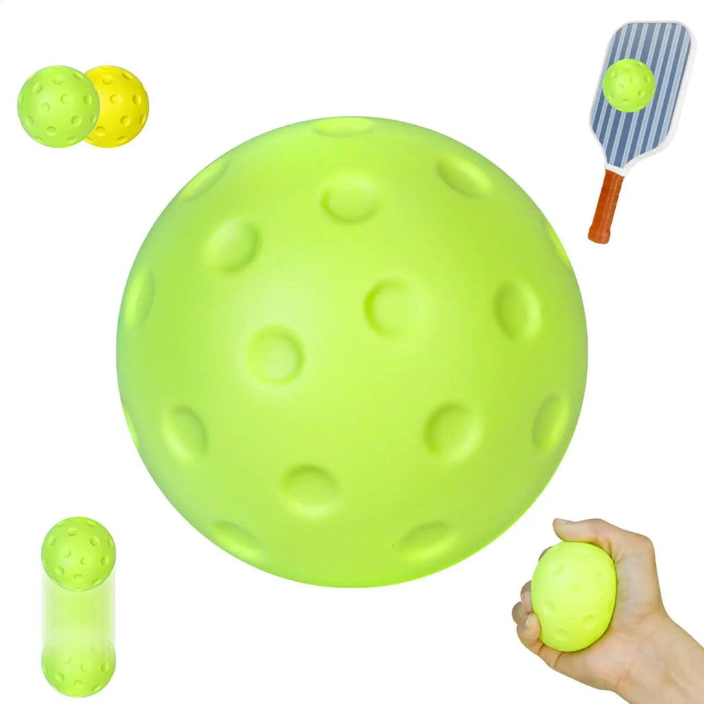 Low-noise Pickleball Soft PU Foam Silent Pickleball Noise-free Practice Ball Pickleball Training Silent Ball for Indoor Noiseles