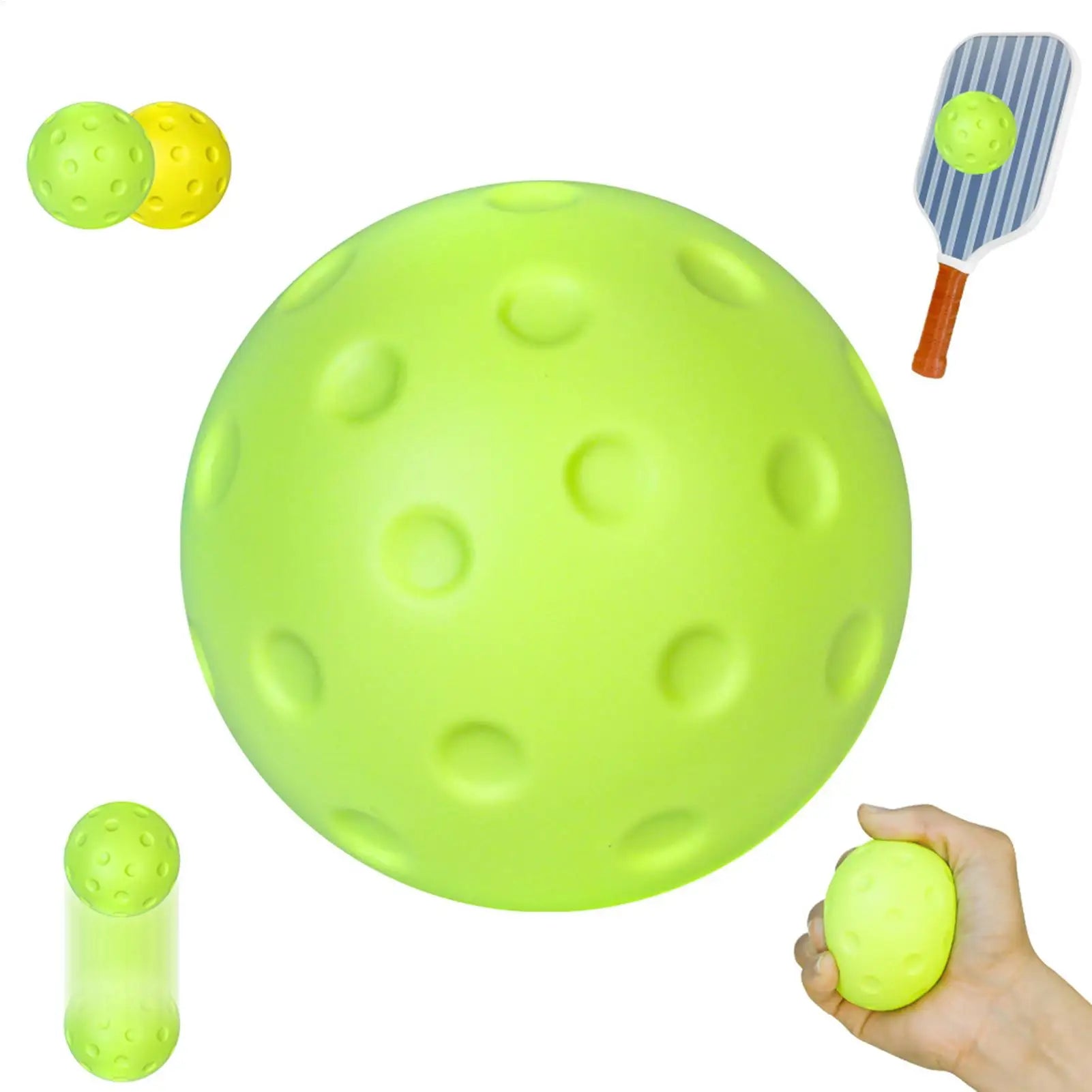 Low-noise Pickleball Soft PU Foam Silent Pickleball Noise-free Practice Ball Pickleball Training Silent Ball for Indoor Noiseles