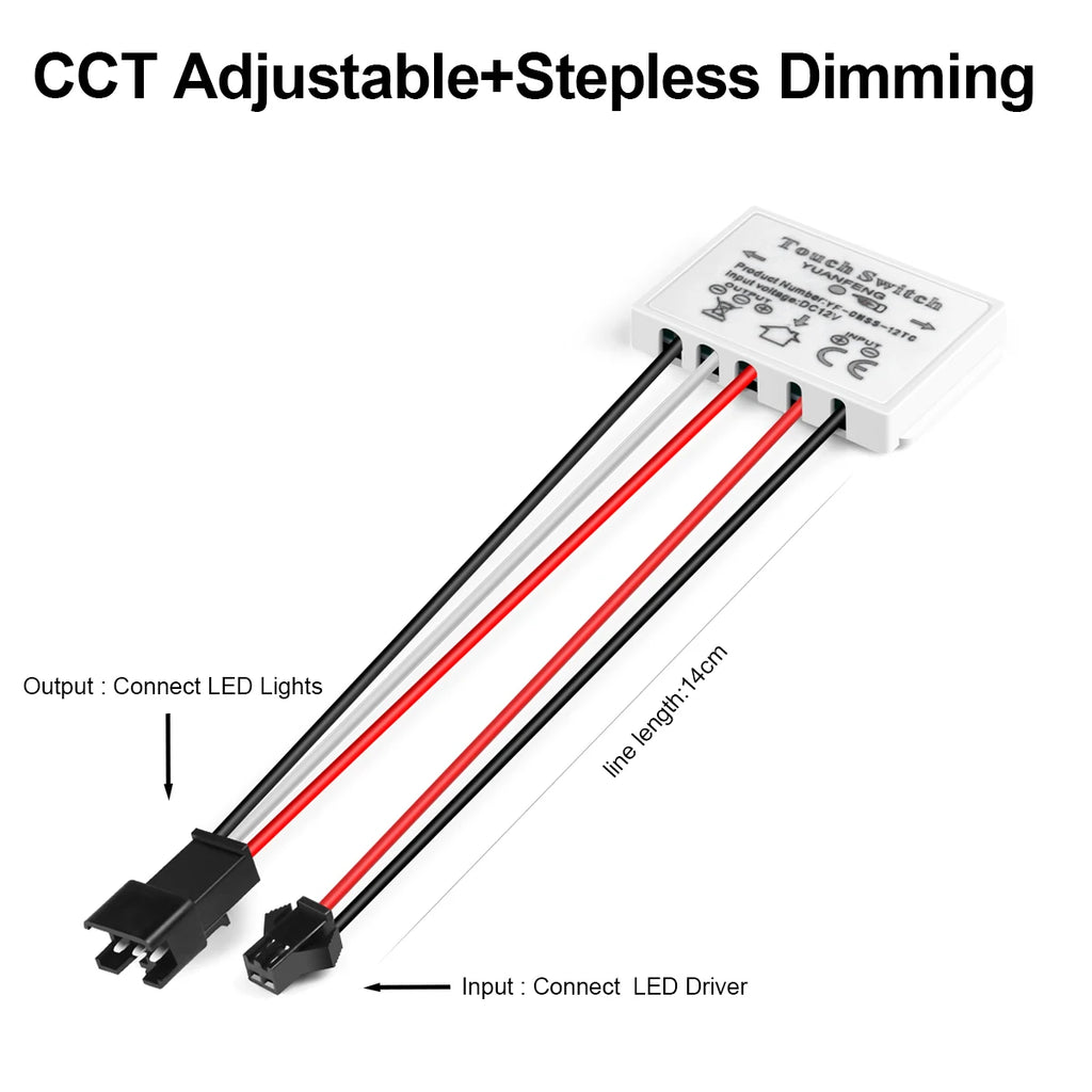 Bathroom Mirror LED Strip Light LED Switch Touch Sensor 12v LED Dimmer Switch LED Controller For Bedroom Mirrors Interior Decor
