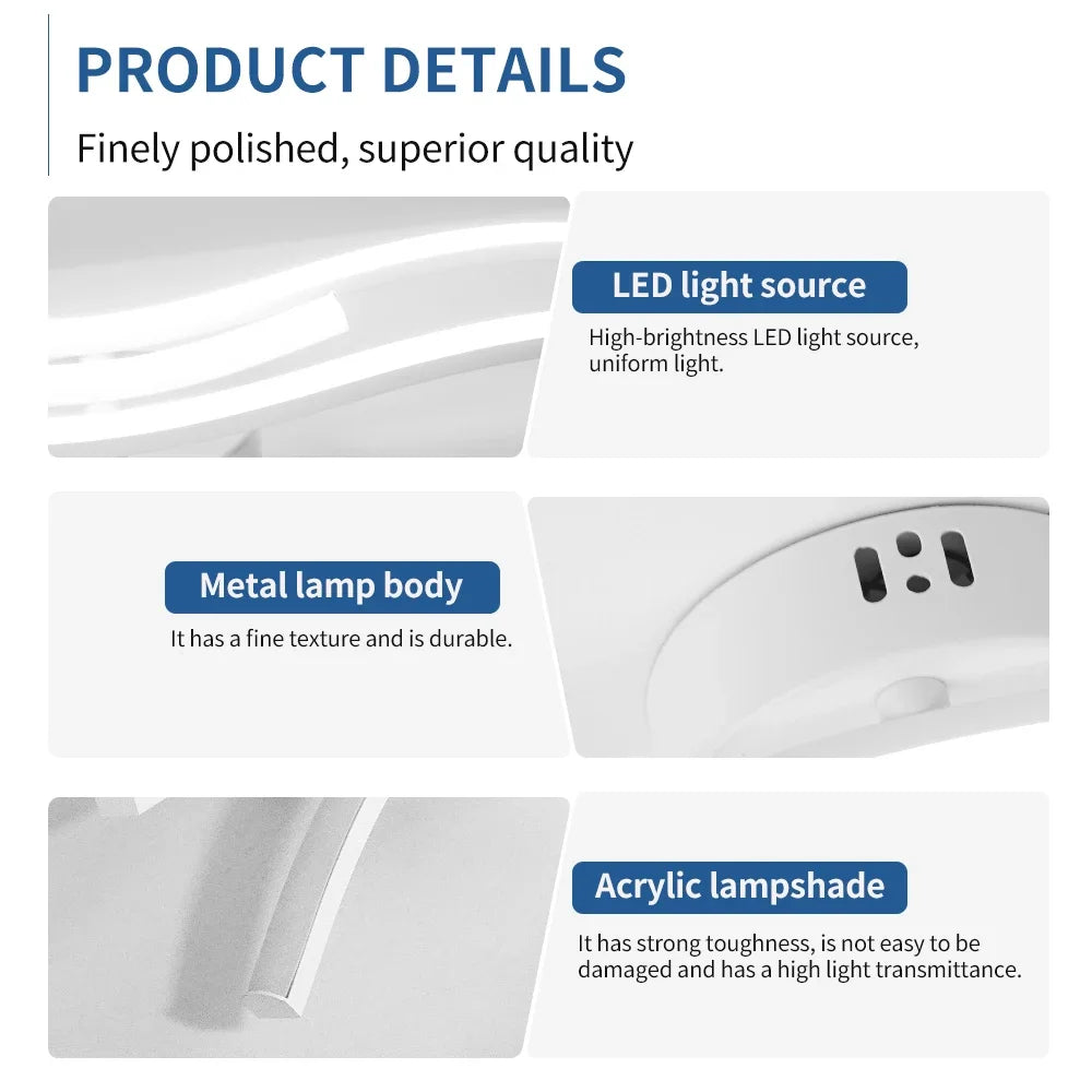 LED Ceiling Ceiling Ceiling Light, Dimming Light, Living Room, Bedroom, Dining Room, Corridor, Indoor Home Decoration Lighting