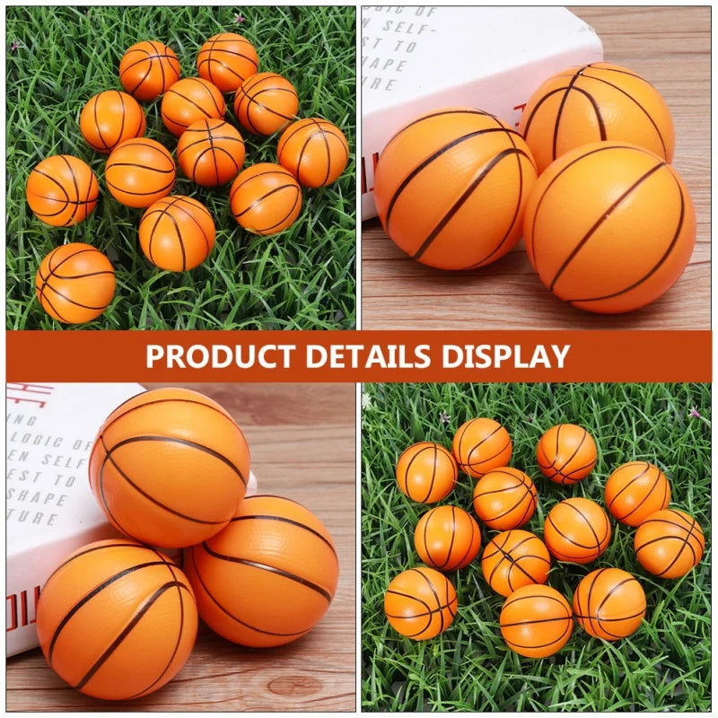12Pcs 6.3cm Basketball Stress Ball Foam Sports Stress Ball Bulk Basketball Party Favors Foam Basketball Ball Kids Stress Relief