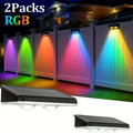 4/2 Pack Solar Fence Lights Multi Colour Garden Wall Lights for Villa Garden Fence Holiday Walkway Home Landscape Lighting