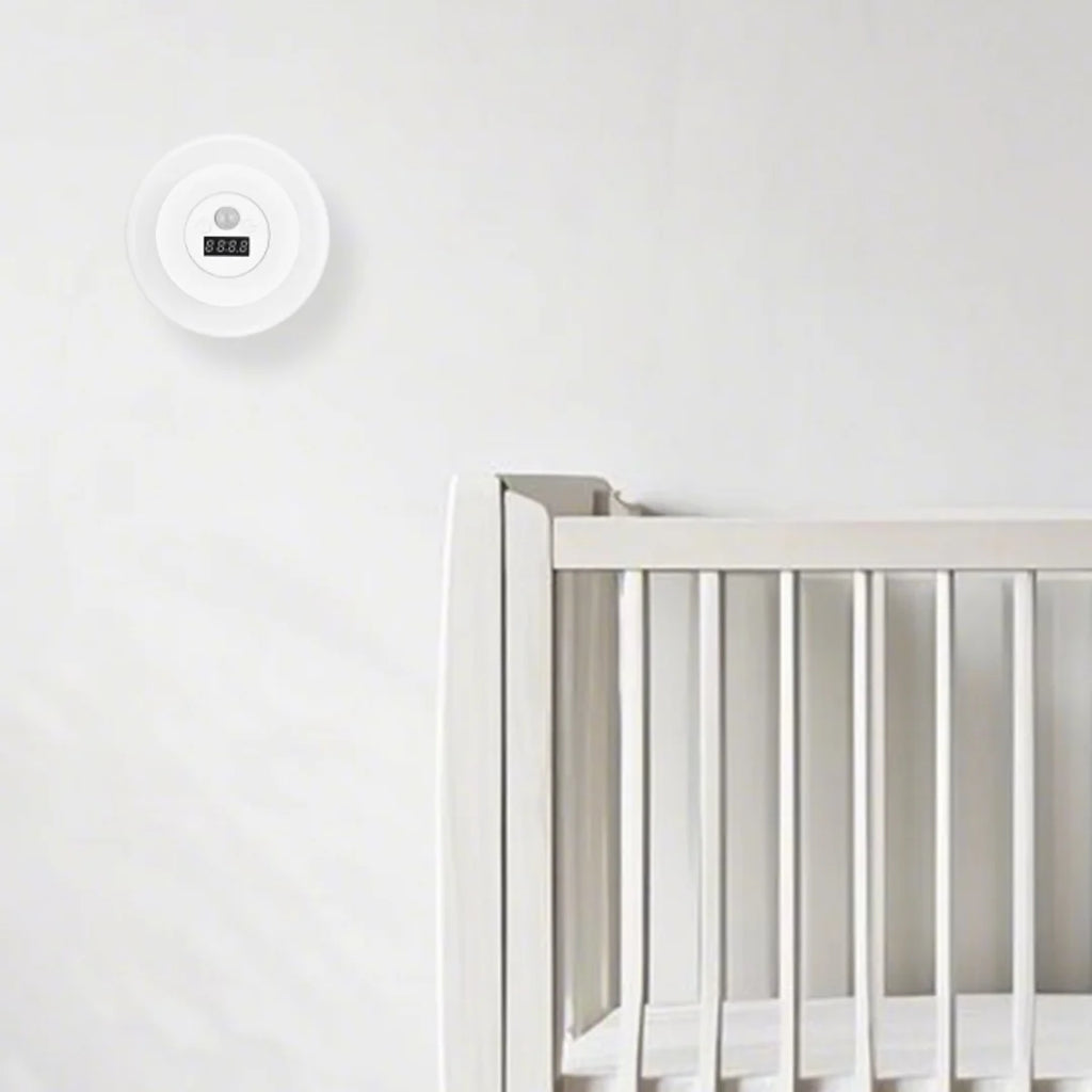 Auto On/Off Smart Sensor Night Light with Clock, Dual Mode Hill & Ambient Light, 3-5M Motion, 3 Colors, LED Wall Lamp forBedroom