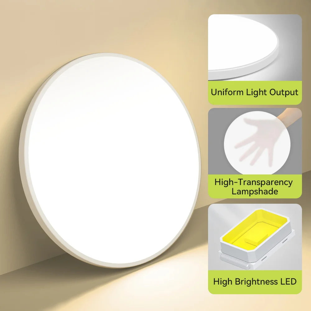 Smart Led Ceiling Light 30W 40W 50W Dimmable Modern Led Ceiling Lamps with Remote Control Led Lights for Room Living Room