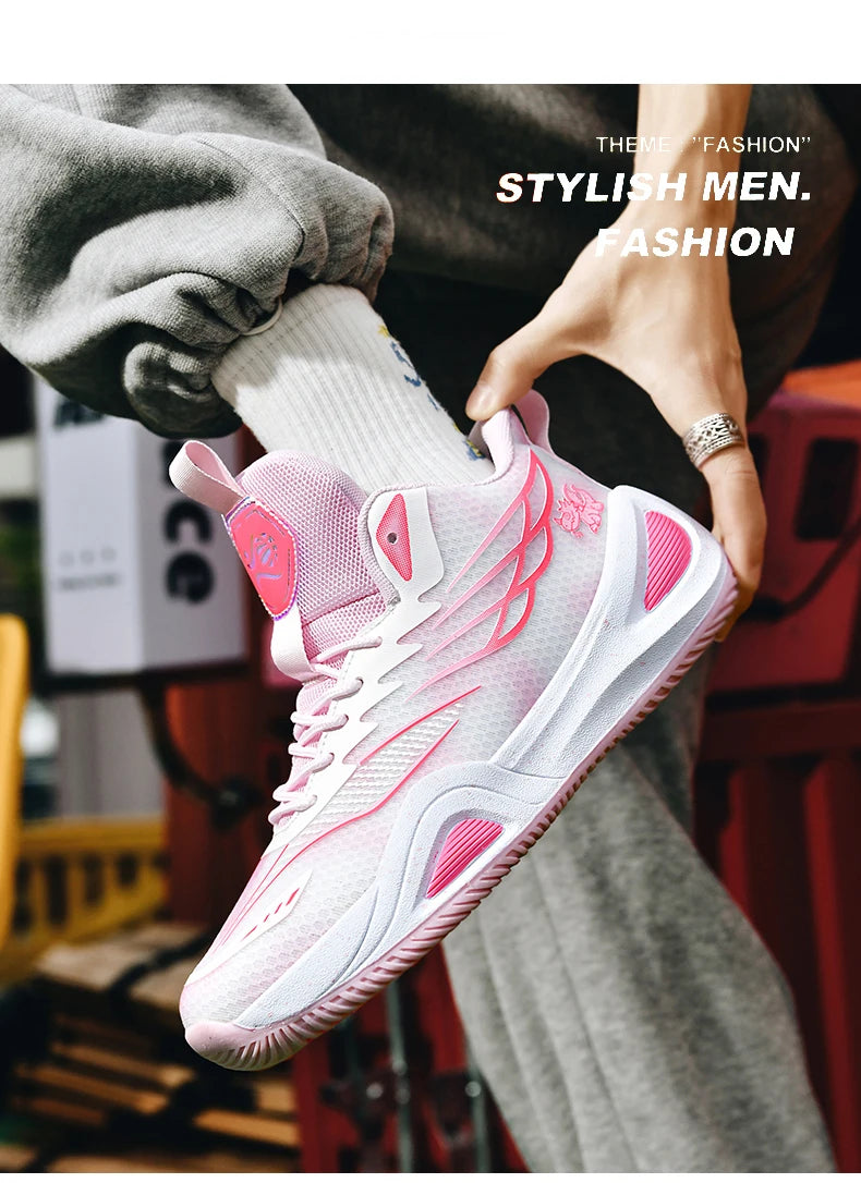 Men's Training Basketball Shoes Anti Slip Durable Cushion Lightweight Breathable Sneakers Outdoor Indoor Athletic Sport Shoes