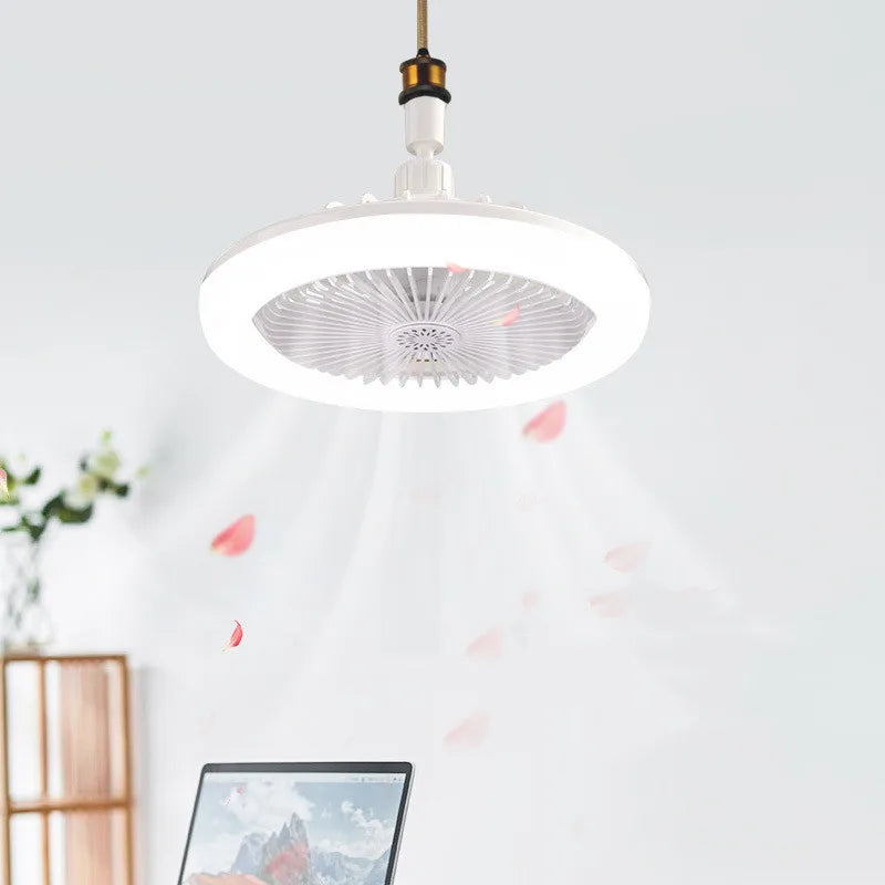 Smart 3-in-1 led Ceiling Fan Light with Remote Control 3-speed E27 AC85-265v for Bedroom Living Room Fan Lighting Tricolor white