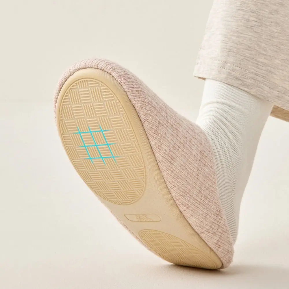 Soft Sole Silent Cotton Slippers Simple Anti-slip Indoor Slippers Women Japanese Style House Shoes Closed-toe slippers Couple