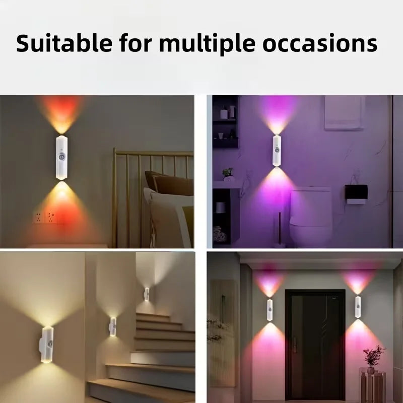 Motion Sensor Smart LED Light Bar - Wall-Mounted Dimmable USB Lighting for Stairs Hallway Bedroom Home Use