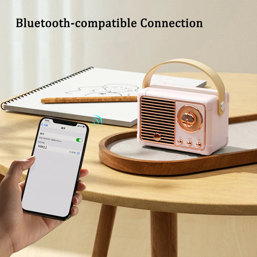 Wireless Bluetooth Speaker Sound Stereo Portable USB Charging Mini Speakers Travel Music Player Retro Music Box Dropshipping