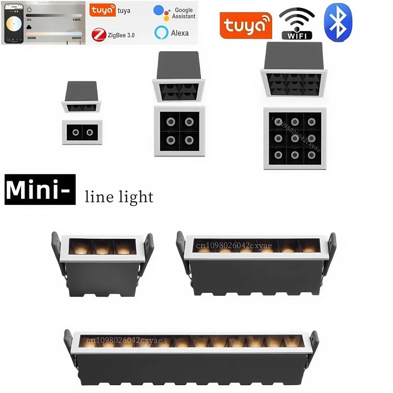 Tuya Smart DALI spotlights, mini downlights, LED line lights, COB ceiling lights, kitchen and living room indoor lighting bulbs