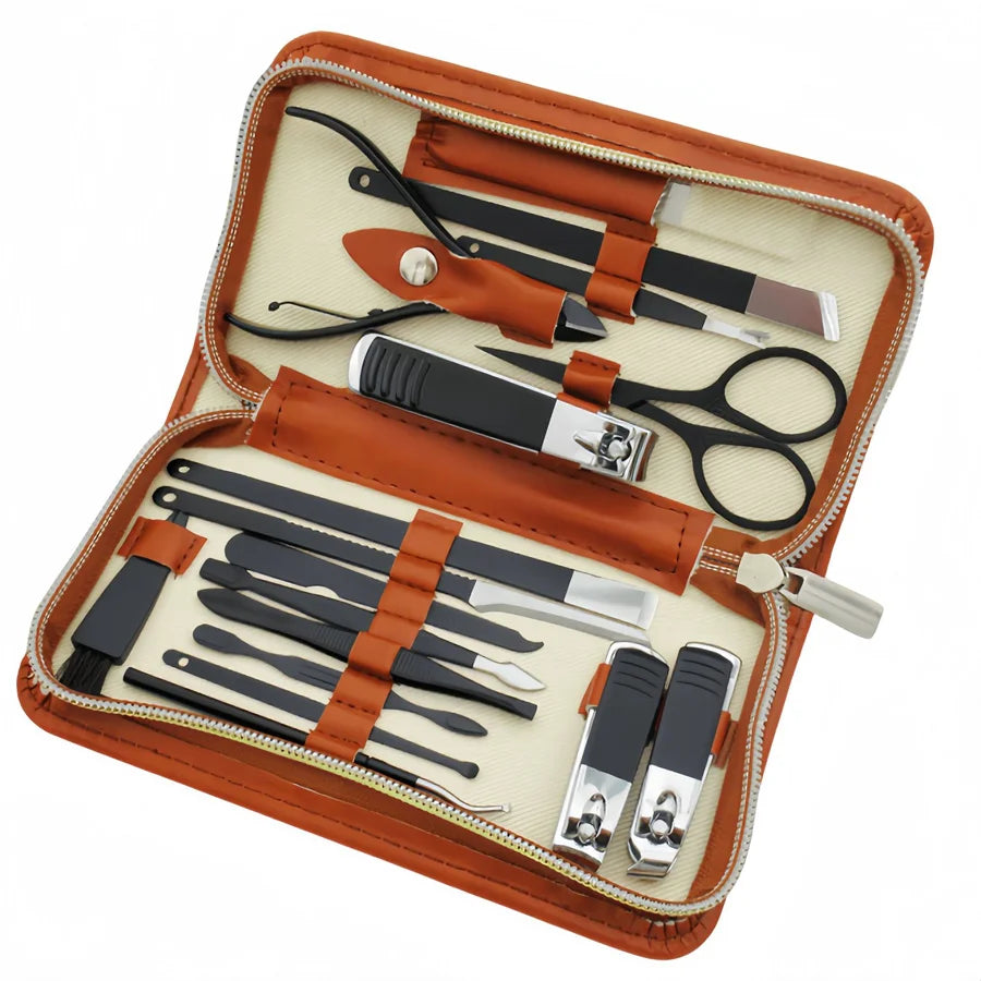 Stainless Steel Nail Care Kit Manicure Set Professional Pedicure Kit Nail Kit  for Women And Men Travel Case Kits Gifts
