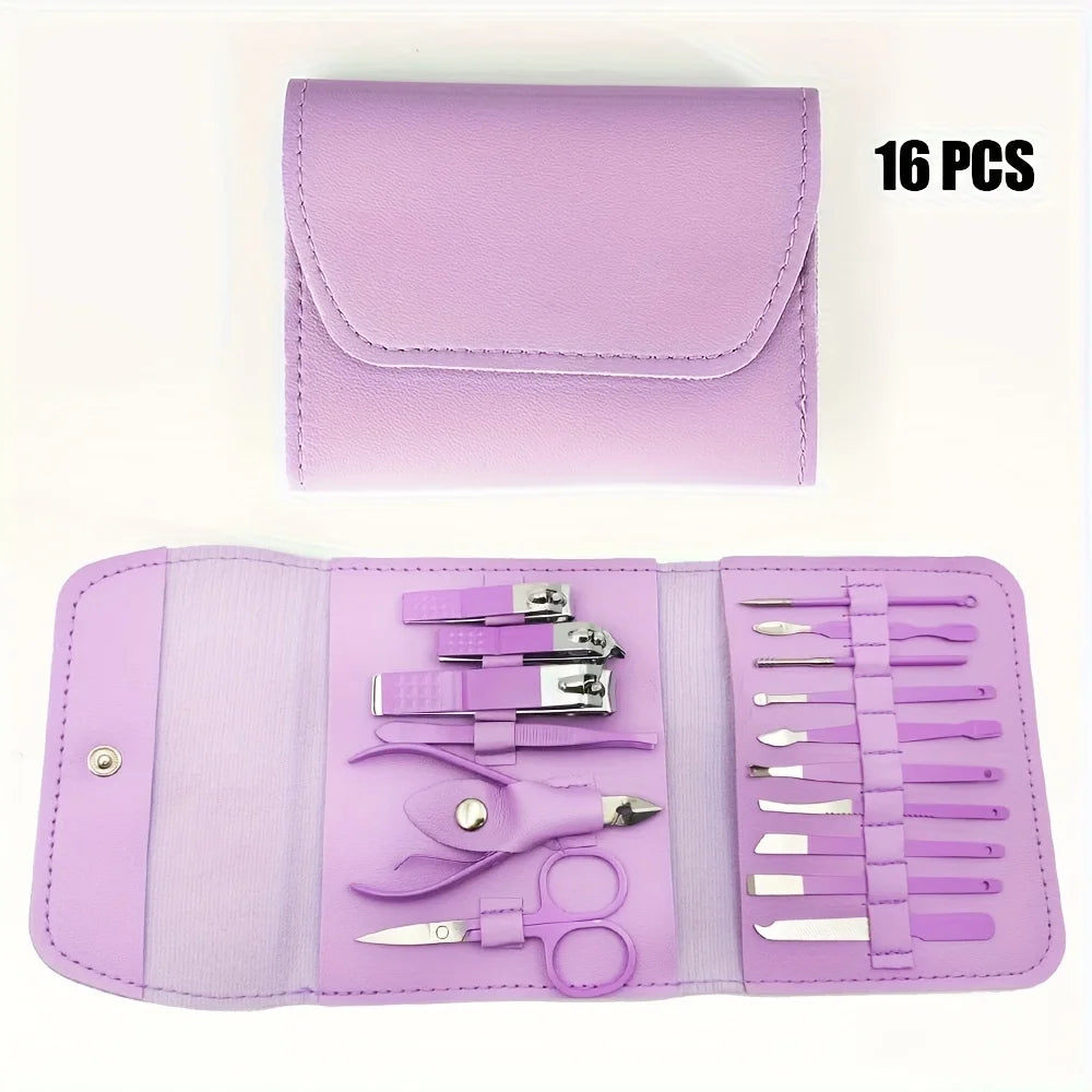 Nail Clippers Manicure Tool Set, With Portable Travel Case, Cuticle Nippers And Cutter Kit, Professional Nail Clippers Pedicure