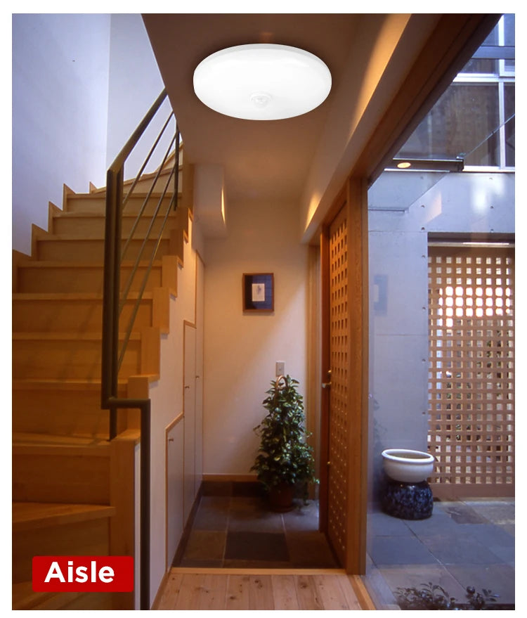 Sensor Lights Led Home Ceiling Decoration Veranda Lustre Indoor Aisle Ceiling Lamps Luminaire Round Chandelier LED Night Lights