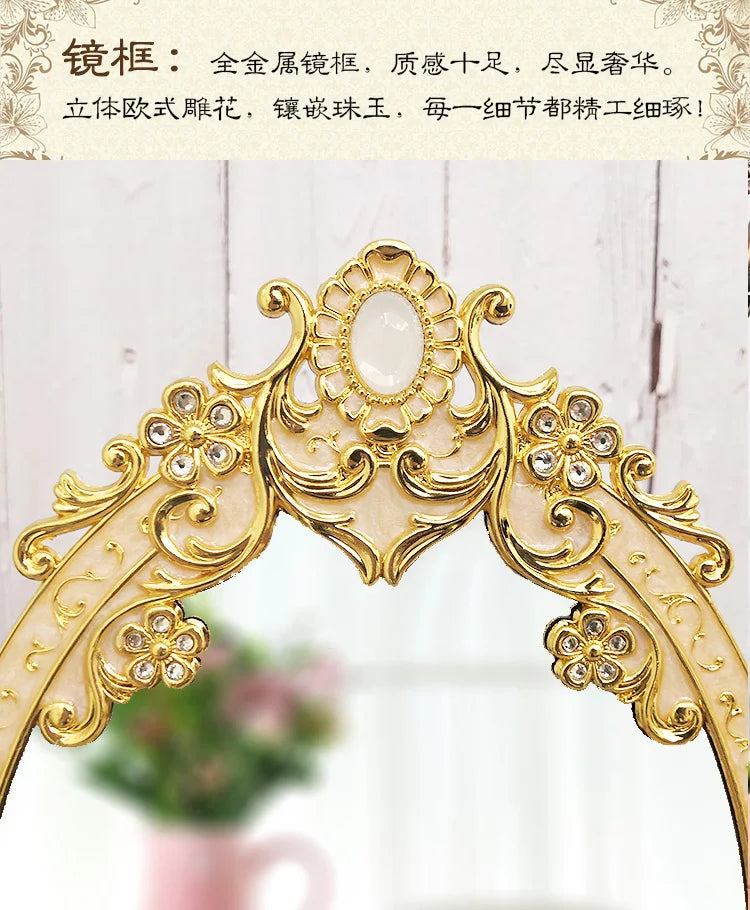 Vanity Dressing Table Mirror Creative Design Luxury Fashion Girls Standing Minimalist Mirror Interior Espelhos Room Decorations