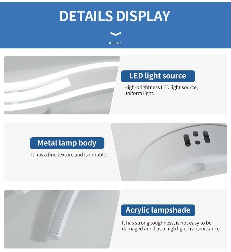 LED Ceiling Ceiling Ceiling Light, Dimming Light, Living Room, Bedroom, Dining Room, Corridor, Indoor Home Decoration Lighting