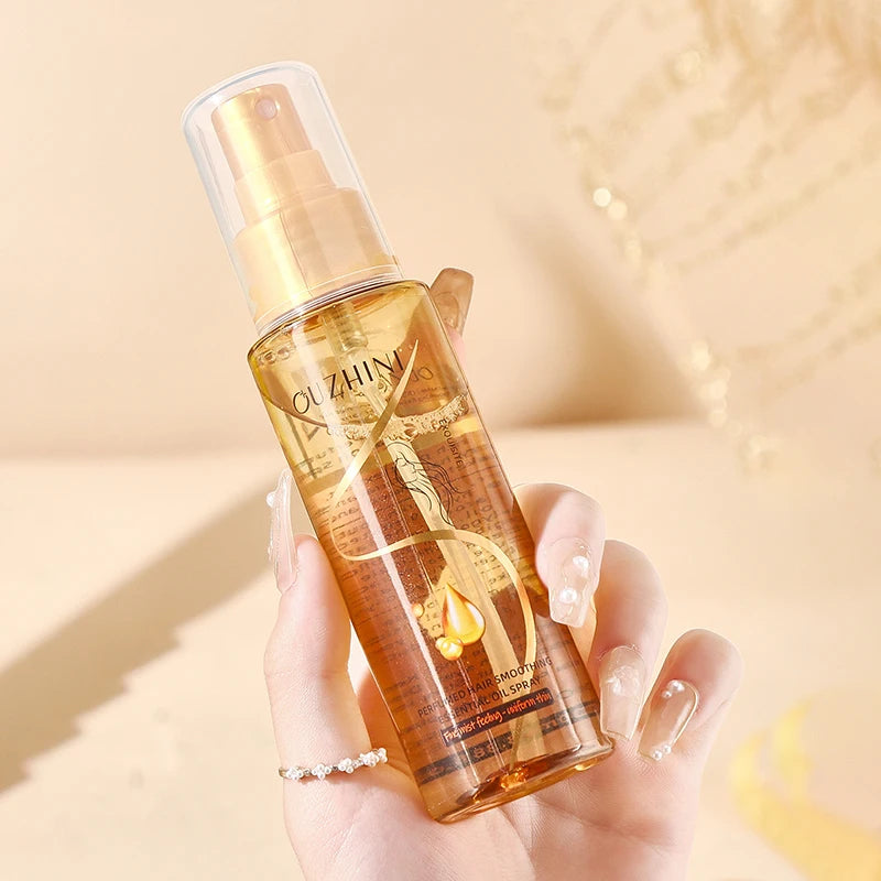 Hair Care Essential Oil Spray, Nourishing & Repair, Smooth Shiny Finish, Long-Lasting Fragrance, Easy Use for All Hair Types